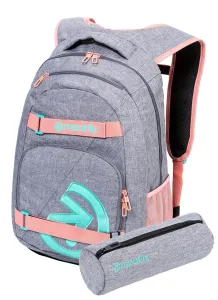 Meatfly EXILE Backpack, Pink/Grey Heather