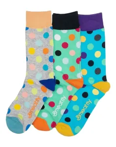 Meatfly 3 PACK - ponožky LEXY Grey Dots 36-39