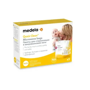 Sterilizačné sáčky MEDELA  Quick Clean do mikrovlnnej rúry 5 ks