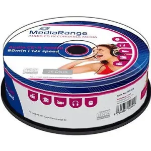 MediaRange CD-R Audio 25 ks cakebox