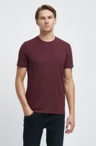 Bavlnené tričko Medicine bordová farba, jednofarebné #288670