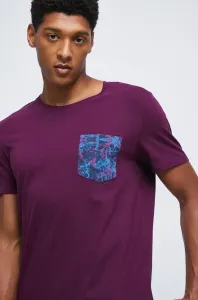 Bavlnené tričko Medicine fialová farba, jednofarebné #263048