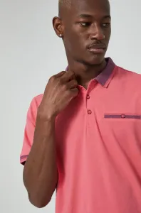 Polo tričko Medicine pánske, ružová farba, jednofarebné #228956
