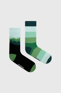 Ponožky Medicine 2-pak pánske, zelená farba #7522750