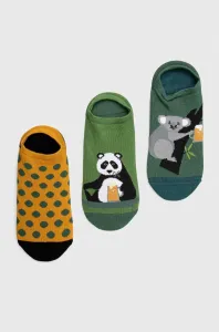 Bavlnené ponožky Medicine 3-pak pánske, zelená farba