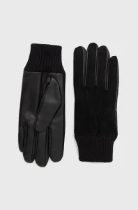 Semišové rukavice Medicine pánske, čierna farba #4224140