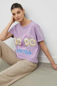 Bavlnené tričko Medicine fialová farba #7523530