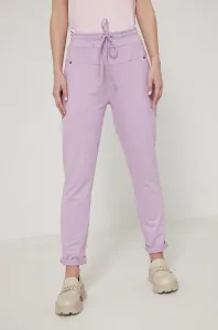 Nohavice Medicine dámske, fialová farba, jednofarebné #8932110