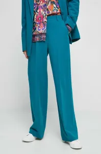 Nohavice Medicine dámske, tyrkysová farba, široké, vysoký pás #9306014