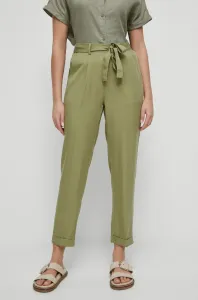 Nohavice Medicine dámske, zelená farba, rovné, stredne vysoký pás #8658665