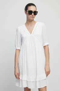 Šaty Medicine biela farba, mini, áčkový strih #8733665