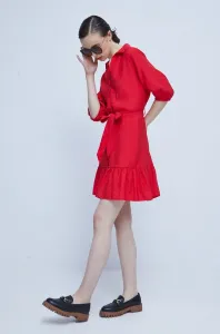 Šaty Medicine červená farba, mini, áčkový strih #8835466