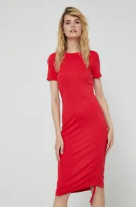 Šaty Medicine červená farba, mini, priliehavá #231237
