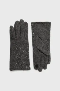Vlnené rukavice Medicine dámske, šedá farba #4224146