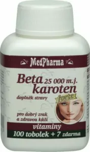 MedPharma Beta karotén 10 000 IU + panthenol + PABA 100 tob. + 7 tob. ZD ARMA