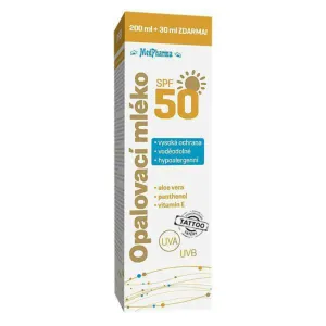 MedPharma Opalovacie mlieko SPF50 opaľovacie mlieko s vysokou UV ochranou 230 ml