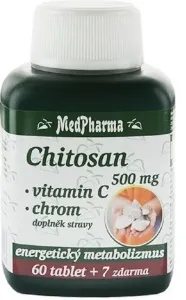 Medpharma Chitosan 500 mg + Chróm + Vitamín C tbl 60+7 zadarmo