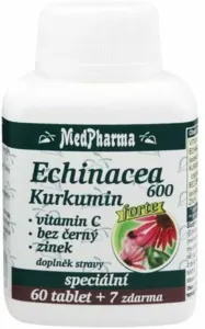 MedPharma Echinacea 600 Forte + kurkumín + vitamín C + baza čierna + zinok 60 tbl. + 7 tbl. ZD ARMA