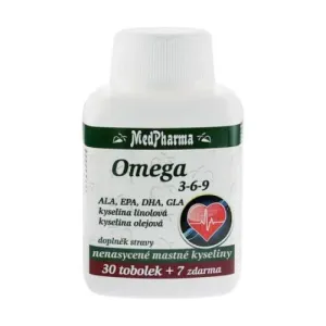 MedPharma OMEGA 3 rybí olej forte - EPA, DHA cps 30+7 zadarmo (37 ks) #126855