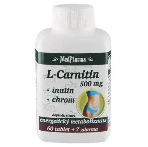 MEDPHARMA L-Carnitin 500 mg + inulín + chróm 67 tabliet