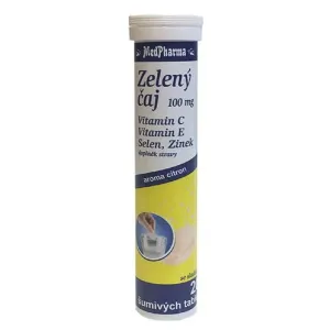 MedPharma Zelený čaj 100 mg +Vitamín E+C+Selén+Zinok 20 šumivých tabliet