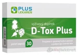 PLUS LEKÁREŇ D-Tox Plus na trávenie 30 kapsúl