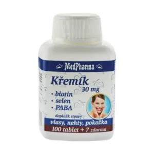 MedPharma Kremík 30 mg + biotín + selén + PABA 100 tob. + 7 tob. ZD ARMA