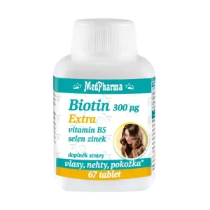 MedPharma BIOTÍN 300 µg Extra tbl (vlasy, nechty, pokožka) 1x67 ks