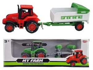 MEGA CREATIVE - Traktor s vlečkou My Farm mix druhov 21cm, Mix Produktov