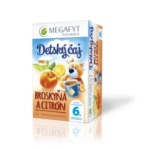 MEGAFYT Detský čaj BIO BROSKYŇA A CITRÓN ovocný čaj (od ukonč. 6. mesiaca) 20x2 g (40 g)