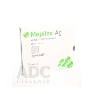 Mepilex Ag mäkký silikónový bakteriostatický obväz na rany (12,5x12,5cm) 5ks