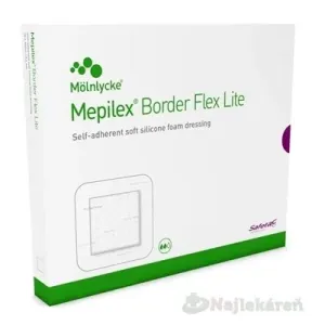 Mepilex Border Flex Lite samolepivé krytie na rany, silikónové 10x10cm, 5ks