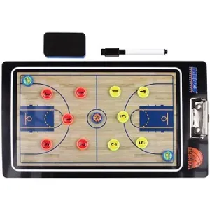 Merco Basketbal 65 magnetická trénerská tabuľa, s klipom