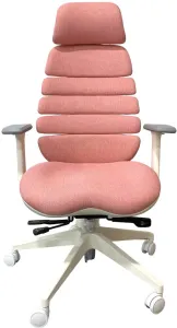 MERCURY Kancelárska stolička SPINE s PDH biely plast ružová LS2-01