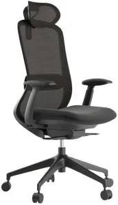 MERCURY Kancelárska stolička BESSEL čierny plast, čierna