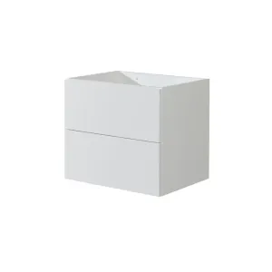 Aira desk, kúpeľňová skrinka, biela, 2 zásuvky, 610 × 530 × 460 mm