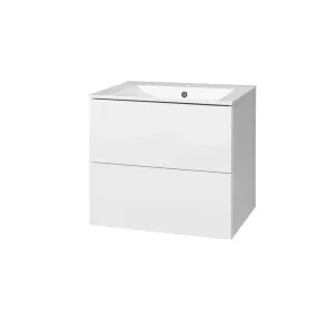 MEREO - Aira, kúpeľňová skrinka s keramickým umývadlom 61 cm, biela CN710 #6552297