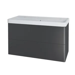 MEREO - Siena, kúpeľňová skrinka s keramickým umývadlom 101 cm, antracit mat CN4322