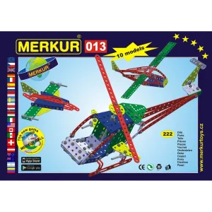 MERKUR Vrtuľník 013 Stavebnica 10 modelov 222ks v krabici 26x18x5cm