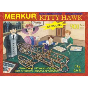 MERKUR Kitty Hawk Stavebnica 100 modelov 900ks v krabici 36x27x5cm