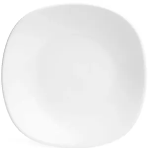 Keramický štvorcový tanier hlboký 23cm biely