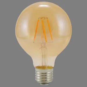 Ziarovka LED G80 E27 4W filament Vintage Amber 304520