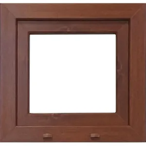 Okno sklopné 56,5x53,5cm sklopné biele/zlatý dub