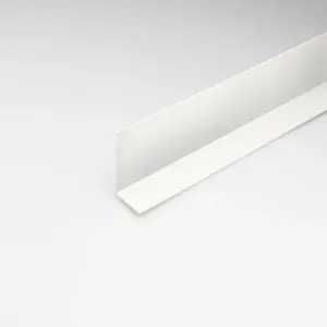 Profil uholníkový biely satén 10x10x1000