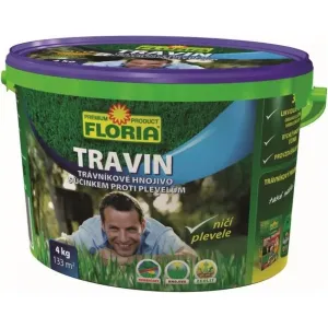 AGRO FLORIA TRAVIN Trávnikové hnojivo s účinkom proti burinám 4 kg