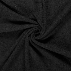 Zbytky - Látka bavlnené froté čierne