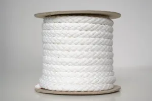 Zbytky - Pletená bavlnená šnúra biela 1 cm premium