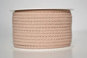 Pletená bavlnená šnúra staroružová 5 mm premium