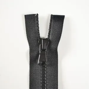 Zips Sarah kostený deliteľný 5mm - čierna 35 cm
