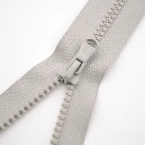 Zips Sarah kostený deliteľný 5mm - šedá 75 cm